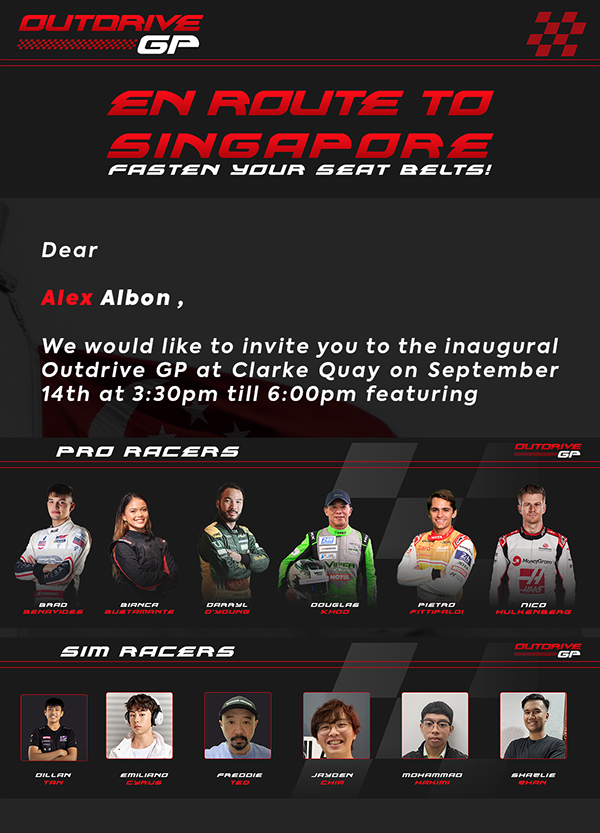 OutDrive GP Singapore driver invitation